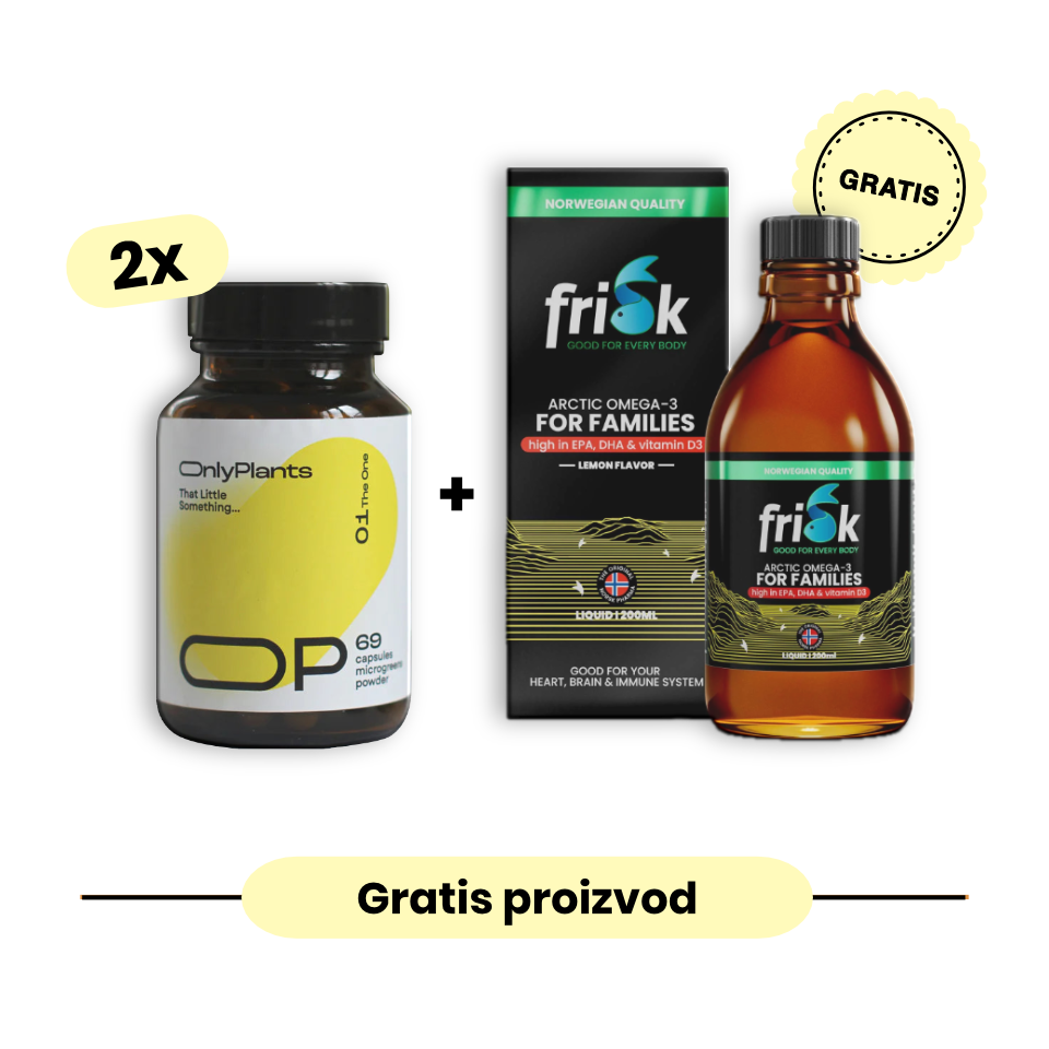 2 komada Only Plants kapsule mikrozelenja + Frisk omega for families
